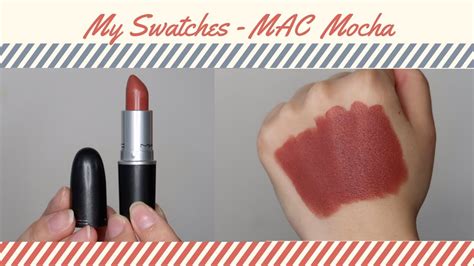 Mac Satin Lipstick Mocha Swathes True Swatches No Filters Youtube