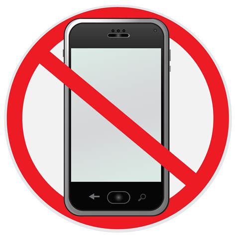 No Cell Phone Sign Illustration No Cell Phone Sign Used Cell