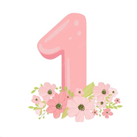 Numero 1 Rosa Para Imprimir