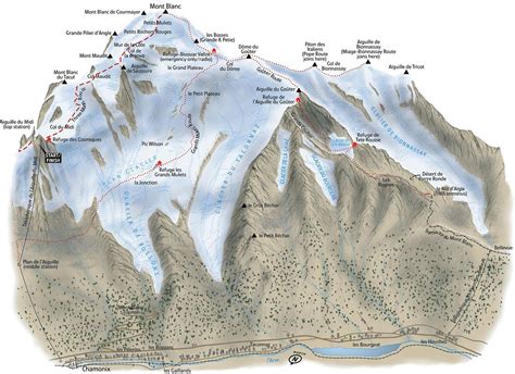 Mont Blanc 3d Map On Behance Mont Blanc Hiking Map Unique Maps