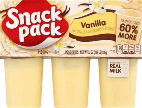 Snack Pack Super Creamy Vanilla Pudding 6 Ct 55 Oz Frys Food Stores