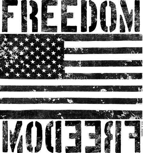 Freedom Black And White Us Flag Stickers By Artvixen Redbubble
