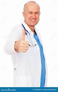 Smiley Medical Doctor Showing Thumbs Up Stock Image Image Of Elderly