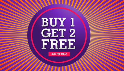 Sale Banner Of Buy One Get Two Free Offer Download Free Vector Art
