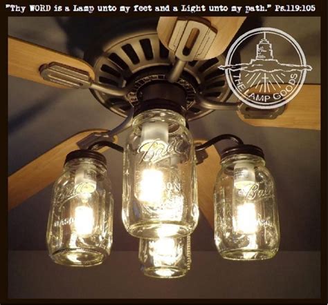 Mason Jar Ceiling Fan Light Kit New Quart Jars The Lamp Goods