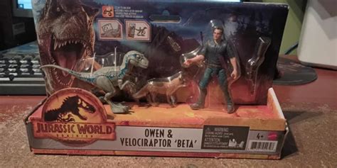 Jurassic World Dominion Owen And Velociraptor Beta Action Figure Dino Dinosaur Toy 999 Picclick