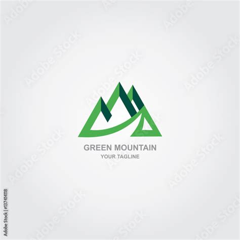 Green Mountain Logo Icon Stock Vector Adobe Stock