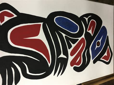 Lot Of 5 Bc First Nations Original Paintings On Canvas Able Auctions