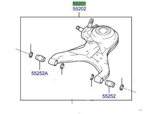 Genuine Rear Suspension Arm Hyundai Trajet 2004 2007 20 139 Bhp Petrol