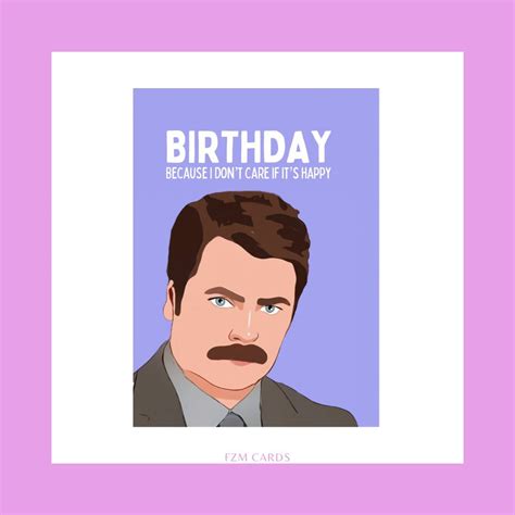 Parks And Recreation Birthday Cards April Ludgate Inspired Etsy