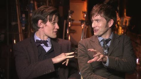 Bbc One Doctor Who Matt Smith And David Tennant Interviewed Behind