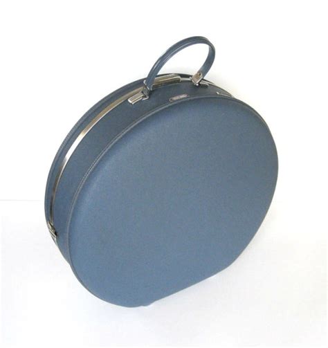 Vintage Round Suitcase American Tourister Tri Taper In Blue Etsy