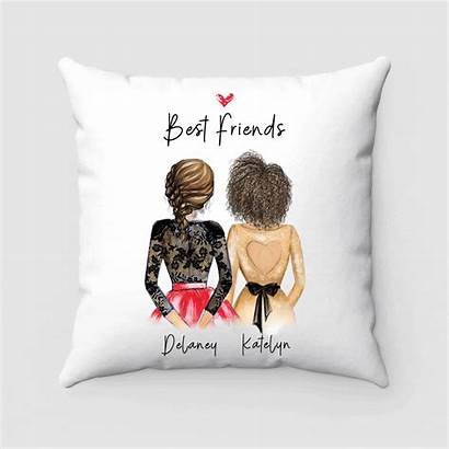 Pillow Friend Personalized Glacelis Gift Friendship Sisters