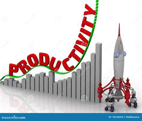 The Graph Of Productivity Growth Stock Illustration Illustration Of