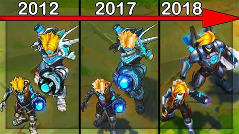Evolution Of Pulsefire Ezreal All Updates League Of Legends Youtube