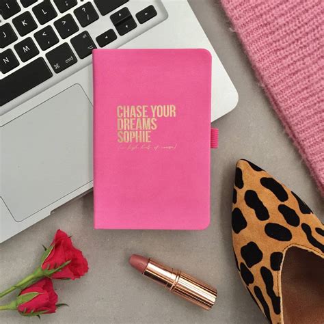 Personalised Chase Your Dreams Notebook By Pickle Pie Ts