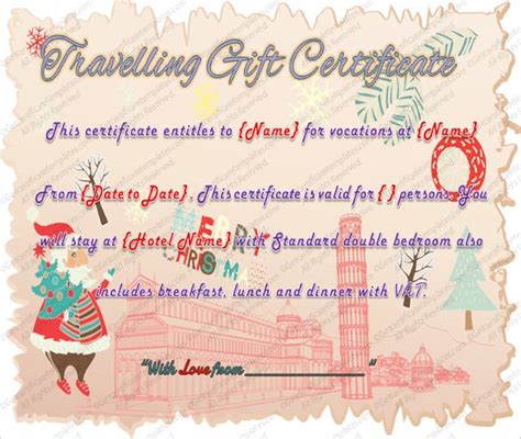 Struggling to find the right gift? 11+ Travel Gift Certificate Templates - Free Sample, Example, Format Download! | Free & Premium ...