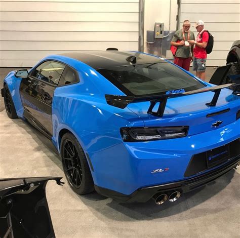 Chevrolet Camaro ZL1 1LE wrapped in Light Blue & Black Photo taken by