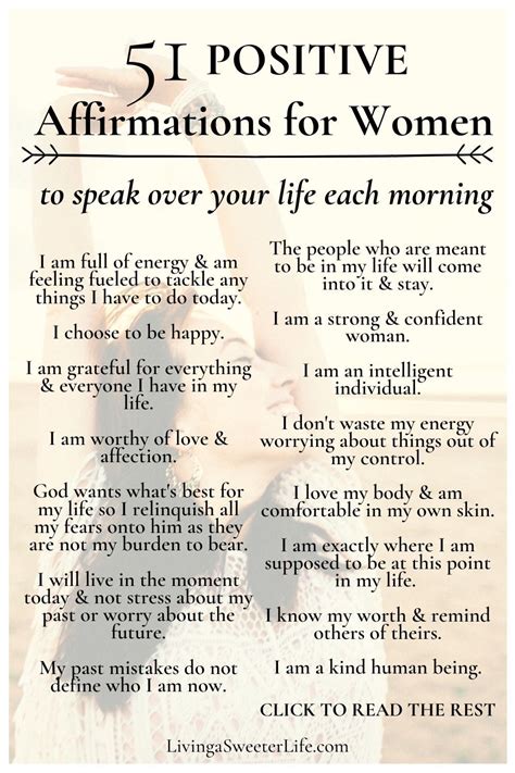 51 Positive Affirmations For Women To Start Your Day Right Positive