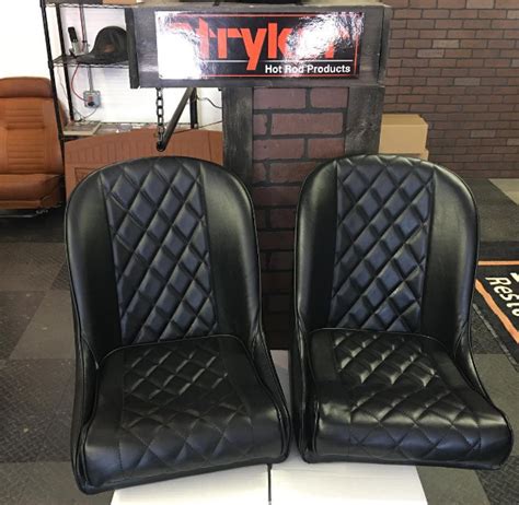 This Is A Pair Of Stryker Hot Rod Low Back Bucket Bomber Seats Black
