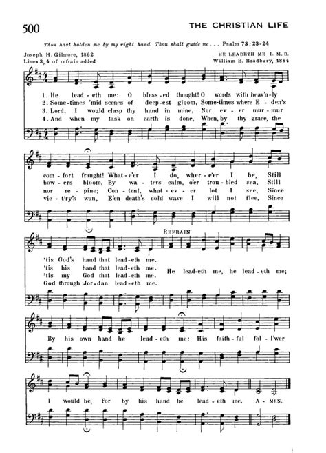 Trinity Hymnal 500 He Leadeth Me O Blessed Thought