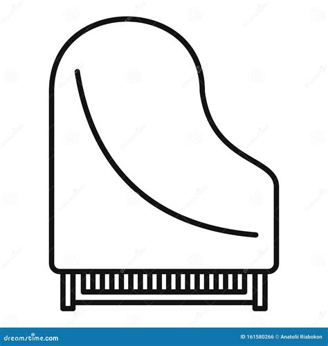 New Grand Piano Icon, Outline Style Stock Vector - Illustration of