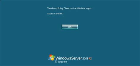 Windows 2008 Server Error Fix The Group Policy Client Service Failed