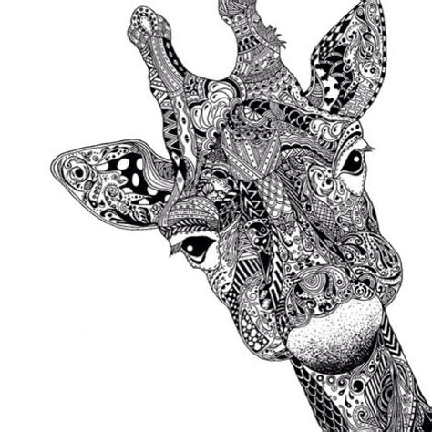 Pin By Fer Vargas On Artt Giraffe Illustration Zentangle Animals