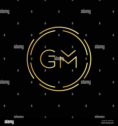 Initial Letter Gm Creative Logo Design Vector Template Digital Luxury