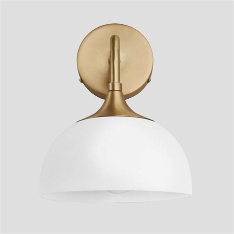 Chelsea Opal Glass Dome Wall Light 8 Inch