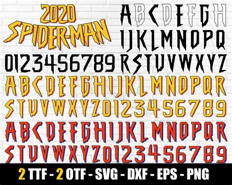 Spiderman font spiderman svg spiderman font SVG DXF PNG | Etsy in 2021