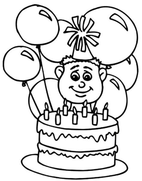 Coloring can be one of the good activities for children when they are celebrating their birthday party. Birthday Boy Cutting His Birthday Cake Coloring Pages ...