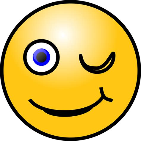 Emotikon Žmurkanie Usmievavý Vektorová Grafika Zdarma Na Pixabay