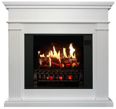 MagikFlame Electric Fireplace with Mantel - Morpheus White - 30 Flames 