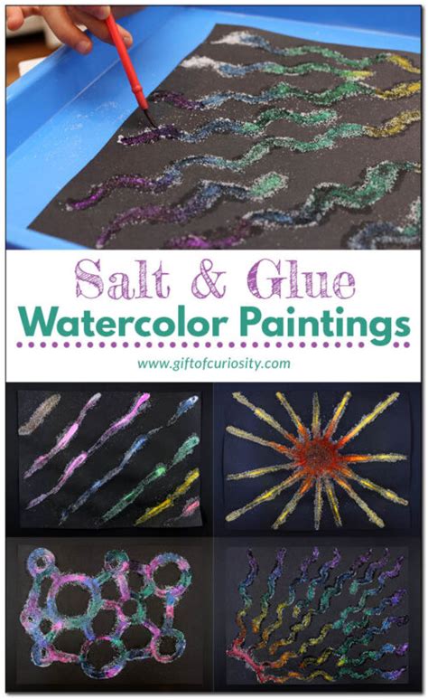 Salt And Glue Watercolor Paintings T Of Curiosity