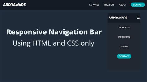 How To Build A Responsive Navigation Bar Using Html And Css Best Games Walkthrough