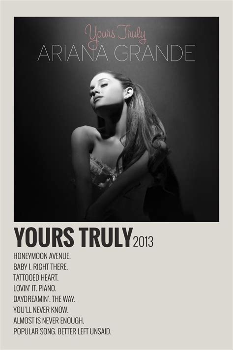 Yours Truly By Maja Ariana Grande Album Cover Ariana Grande Album