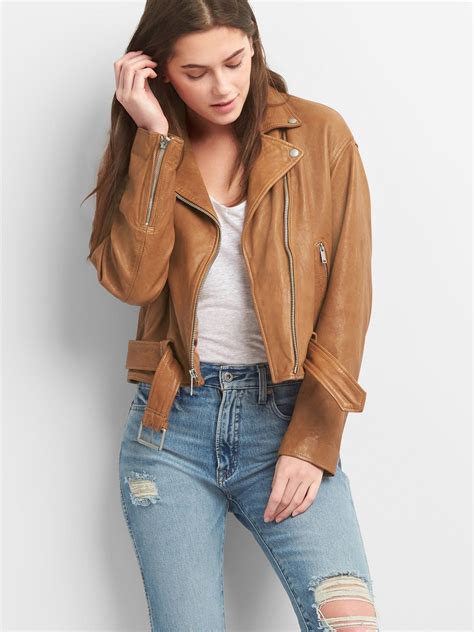 Womens Tan Brown Leather Jacket Women Jacket Mauvetree