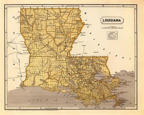 Louisiana Louisiana Mappa Mappa Della Louisiana Mappa Dellannata