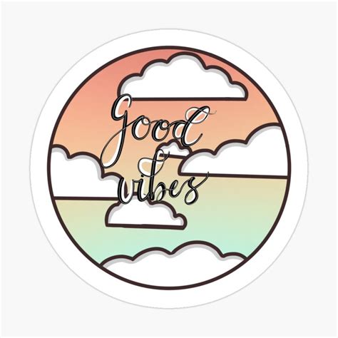 Good Vibes Sticker And Cushions Sticker By Guffy Coloring Stickers Aesthetic Stickers