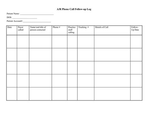 Call Log Template Download Free Documents For Pdf Word And Excel