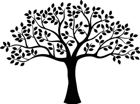 Decor Tree CDR File | Family tree art, Tree silhouette, Tree stencil