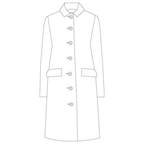 Premium Vector Vector Isolated Sketch Outline Female Winter Coat