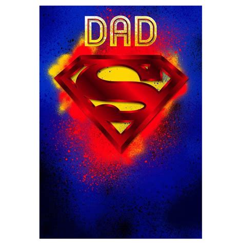 Dad Superman Crest Fathers Day Card 25503516 Character Brands