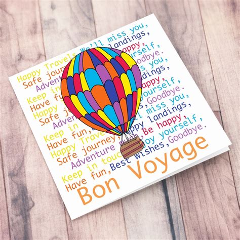 From birthday cards, invitation cards, thank you cards, greeting cards, save the date cards, photo. Bon Voyage Greetings Card For Sale | UK