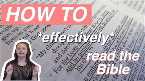 How To Study The Bible Effectively Youtube