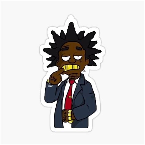 Kodak Black Sticker For Sale By Ethanchalon Redbubble