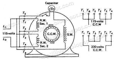 In addition to the main winding or running winding, the stator of single phase induction motor carries another winding called auxiliary winding or starting winding. 220 Volt Single Phase Capacitor Start Motor Wiring Diagram ...