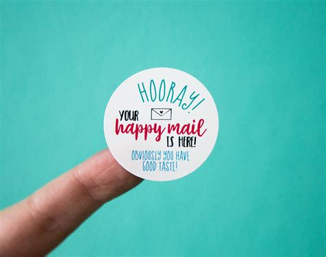 Happy Mail Stickers Packaging Stickers Thank You Stickers Etsy