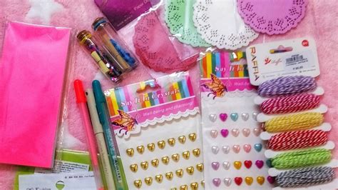 Cute Stationery Haul ° Craft Supplies ° Stationery Haul India Youtube